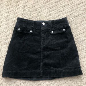 Abercrombie & Fitch Charcoal Corduroy Skirt